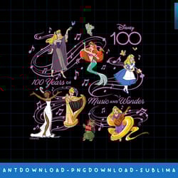 disney 100 years of music and wonder princess songs d100 png, sublimate, digital print