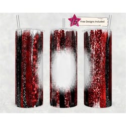 20oz skinny tumbler blank maroon black leopard glitter sublimation design templates, sparkly, straight png digital downl