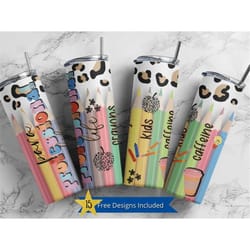 20 oz skinny tumbler para professional life sublimation design png instant digital only - straight design crayons kids c