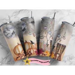 halloween 20 oz skinny tumbler fall vibes sublimation design png, digital, autumn tumbler design, witchy vibes tumbler,