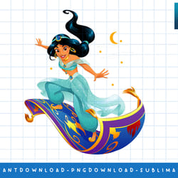 disney aladdin princess jasmine magic carpet pose png, sublimate, digital print