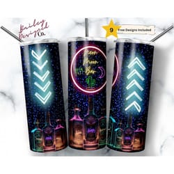 neon country bar tumbler wrap, 20 oz skinny tumbler, 20 oz skinny tumbler sublimation design, digital download digital o