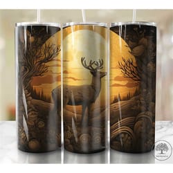 deer 20oz sublimation tumbler designs, colorful