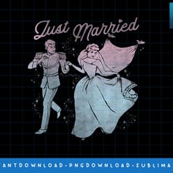 disney cinderella prince & princess just married png, sublimate, digital print