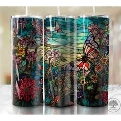 butterfly wildflower garden 20oz sublimation tumbler designs