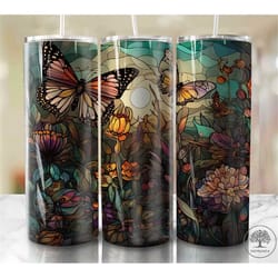 alcohol ink wildflower garden 20oz sublimation tumbler
