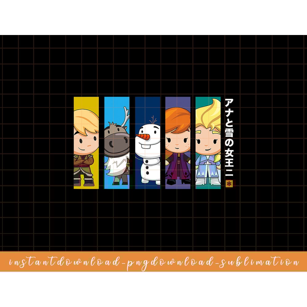 Disney Frozen 2 Chibi Characters Japanese png, sublimate, digital download.jpg