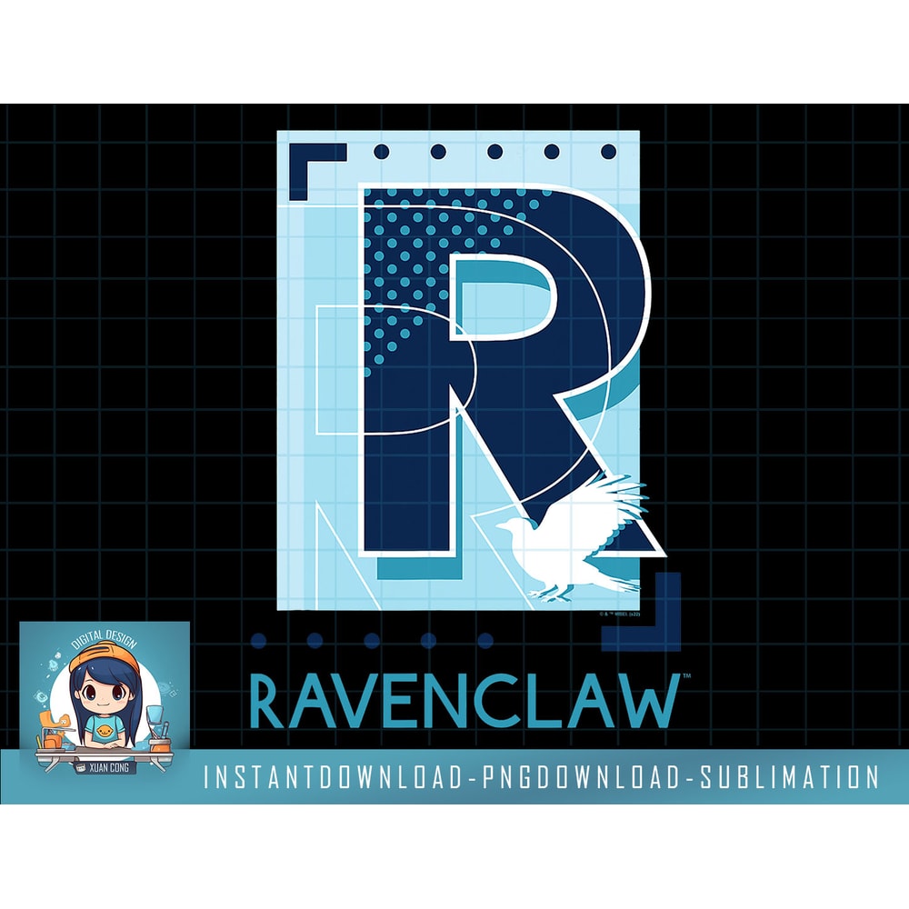 Harry Potter Deathly Hallows 2 Ravenclaw Big R Poster png, sublimate, digital download.jpg