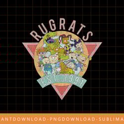 rugrats group shot est. 1991 triangle portrait png, sublimate, digital print
