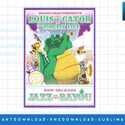 disney princess and the frog louis rockadile poster png, sublimate, digital print