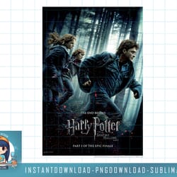 harry potter deathly hallows group shot poster png, sublimate, digital download
