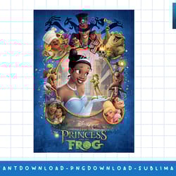 disney princess and the frog poster png, sublimate, digital print