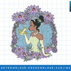 disney princess and the frog tiana & naveen frog glass png, sublimate, digital print