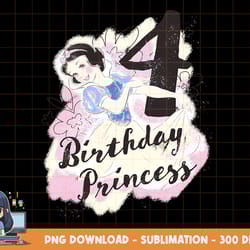 disney snow white fourth birthday princess png, sublimation, digital print