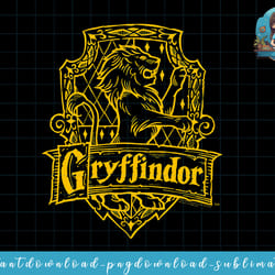 harry potter gryffindor line art crest png, sublimate, digital download