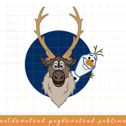disney frozen 2 olaf and sven png, sublimate, digital download