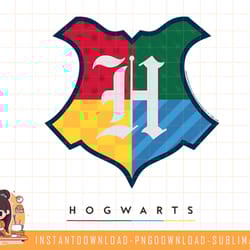 harry potter hogwarts multi colored shield crest png, sublimate, digital download