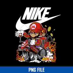 mario kart nike png, mario kart swoosh png, nike logo png, mario kart png digital file