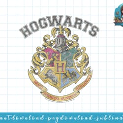 harry potter hogwarts vintage crest short sleeve png, sublimate, digital download