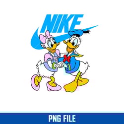 donald and daisy nike png, disney swoosh png, nike logo png, disney png digital file