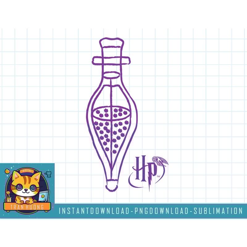 Harry Potter Liquid Luck Line Art Left Chest png, sublimate, digital download.jpg