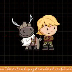 disney frozen 2 sven and kristoff chibi art png, sublimate, digital download