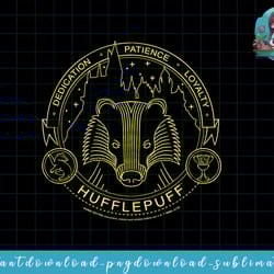 harry potter hufflepuff symbol line art png, sublimate, digital download