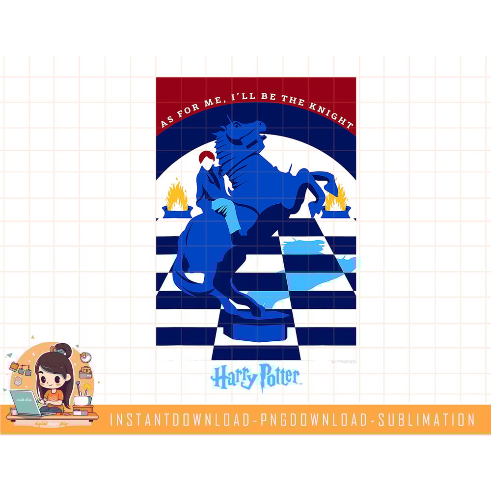 Harry Potter Ron Weasley Ill Be The Knight Chess Game png, sublimate, digital download.jpg