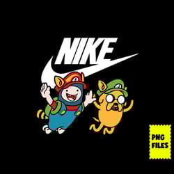 adventure time mario nike png, nike logo png, nike png, adventure time mario png, digital file