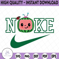 birthday family watermelon svg file, cocomelon nike birthday boy birthday png file download, digital print, cocomelon fa