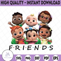 watermelon friends png file, cocomelon with friend birthday boy girl png file download, digital print, cocomelon family