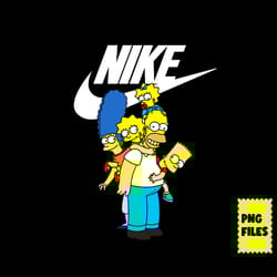 simpsons swoosh png, simpsons nike png, nike logo png, simpson family png, the simpsons png digital file