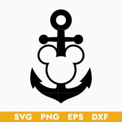 mickey anchor svg, disney cruise svg, disney vacation svg, mickey mouse svg, png dxf eps digital file
