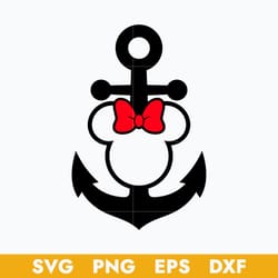 minnie anchor svg, disney cruise svg, disney vacation svg, minnie mouse svg, png dxf eps digital file