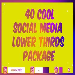 40 trendy! social media lower thirds - premiere pro templates | instagram | tiktok | discord | animated call to actions