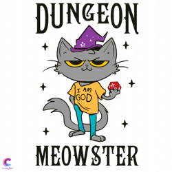 dungeon meowster svg, trending svg, cat svg, witch cat svg,