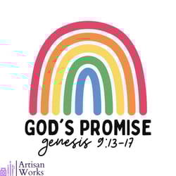 gods promise christian rainbow jesus saves faith svg cricut file