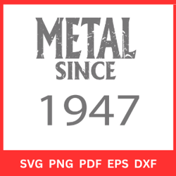metal since 1947 svg vector