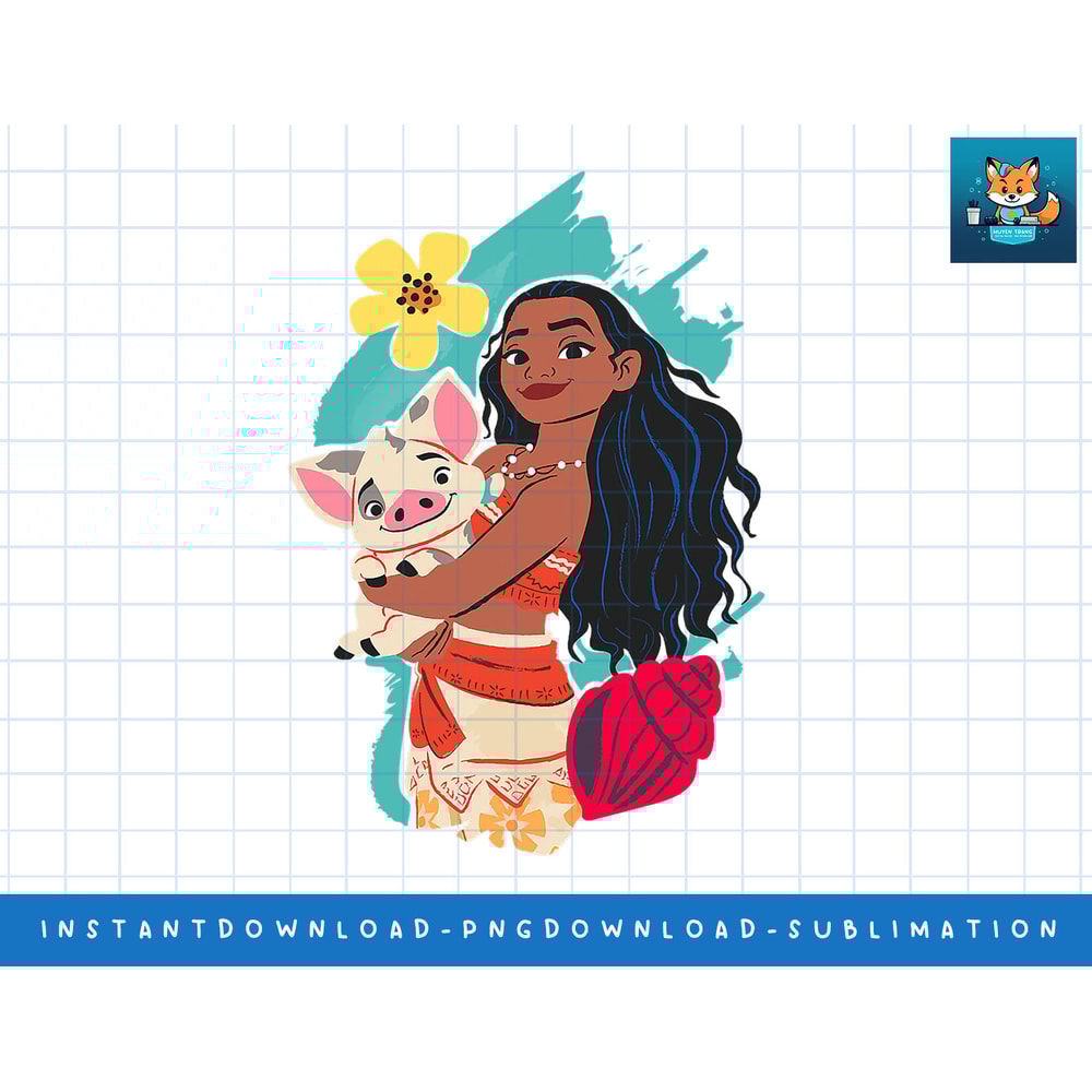 Disney Princess Moana and Pua png, sublimate, digital print.jpg