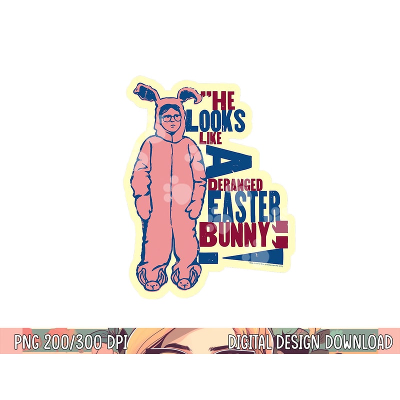 A Christmas Story Deranged Easter Bunny png, sublimation .jpg