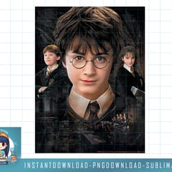 kids harry potter chamber of secrets harry ron hermione poster png, sublimate, digital download