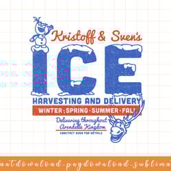 disney frozen kristoff & svens ice harvesting and delivery png, sublimate, digital download
