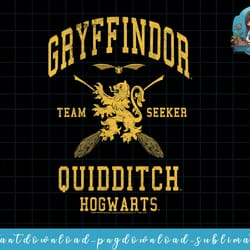 kids harry potter gryffindor team seeker text png, sublimate, digital download