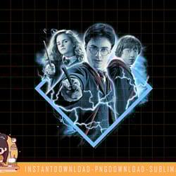 kids harry potter ron harry hermione blue lighting portrait png, sublimate, digital download
