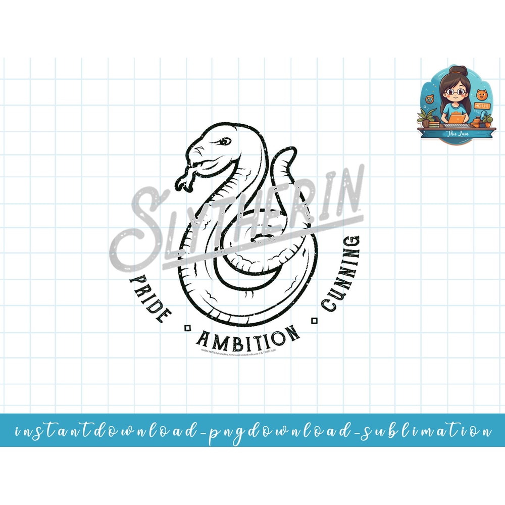 Kids Harry Potter Slytherin Pride Ambition Cunning Stamp png, sublimate, digital download.jpg