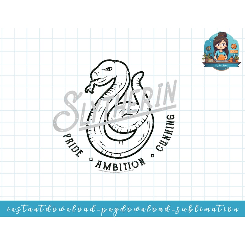 Kids Harry Potter Slytherin Pride Ambition Cunning Stamp png, sublimate, digital download.jpg