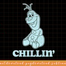 disney frozen olaf chillin portrait png, sublimate, digital download