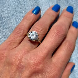 clear quartz ring - statement ring - gold ring - engagement ring - round ring - cocktail ring - april birthstone