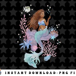 disney the little mermaid ariel sebastian & flounder poster png, sublimation, digital download