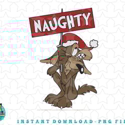 looney tunes christmas wile e. coyote naughty png, sublimation, digital download